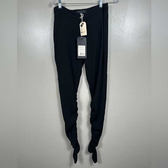 NWT RAG & BONE Skinny Pajama Pant in Black Size 4 - Picture 3 of 7
